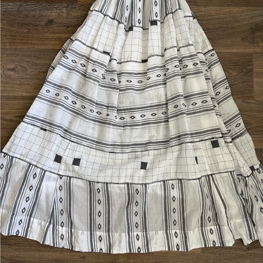 Free people prairie maxi dress puff sleeve cottagecore milkmaid boho small - Picture 2 of 8